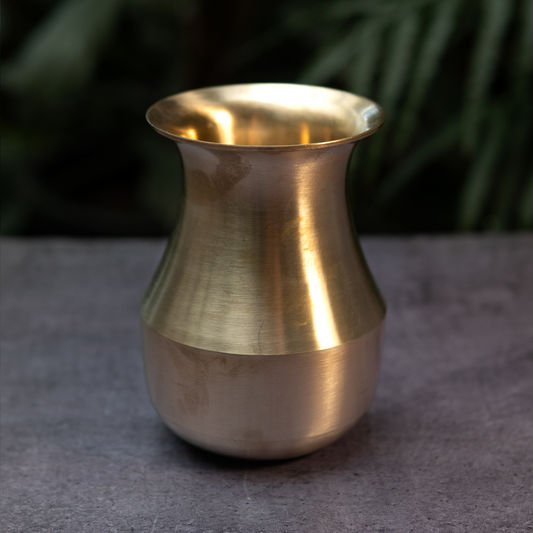 Ambi Divine Elegant Traditional 100% Pure Kansa Parsi Satari Big Lota -Tumbler / Glass - 470 ML