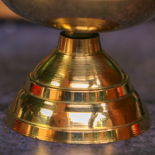 Ambi Divine 100% Pure Brass Kuber Deepam Diya for Pooja — Traditional Deepak