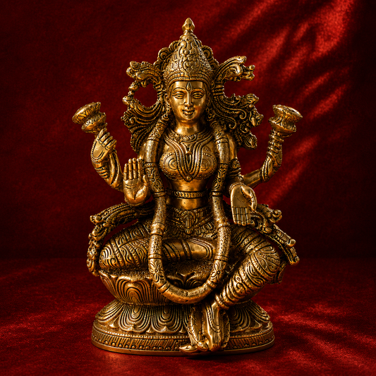 Ambi Divine Brass Goddess Lakshmi Idol