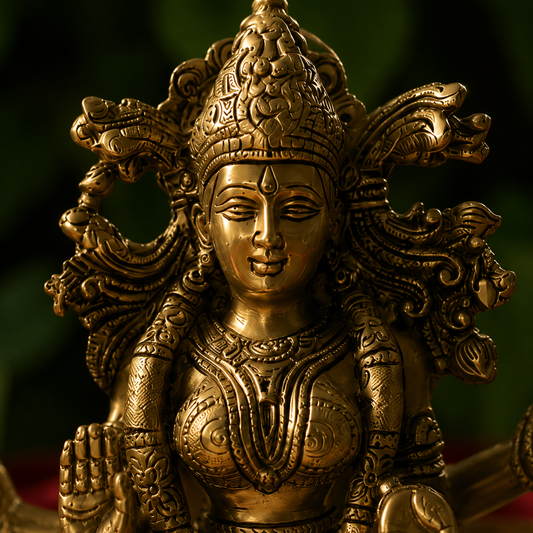 Ambi Divine Brass Goddess Lakshmi Idol