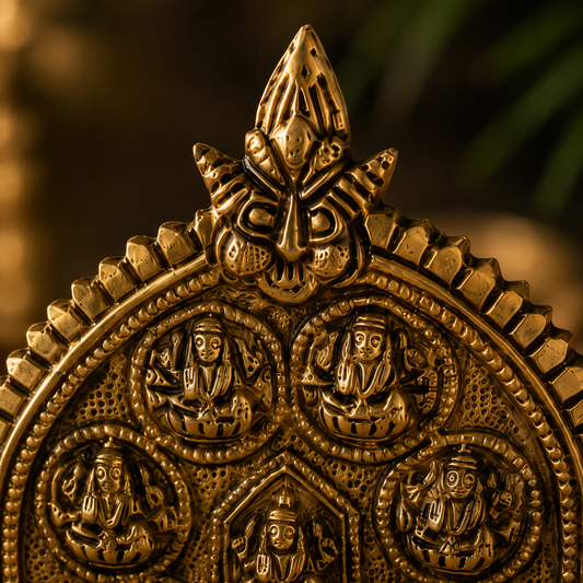 Ambi Divine Pure Brass Ashtalakshmi Diya | Handcrafted 8 Forms of Lakshmi Puja Diya for Home Mandir, Diwali & Prosperity