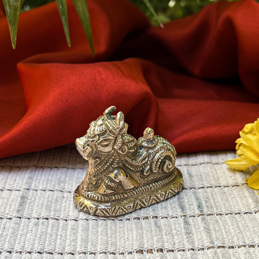 Ambi Divine Pure Brass Nandi Maharaj Murti – 124 Grams