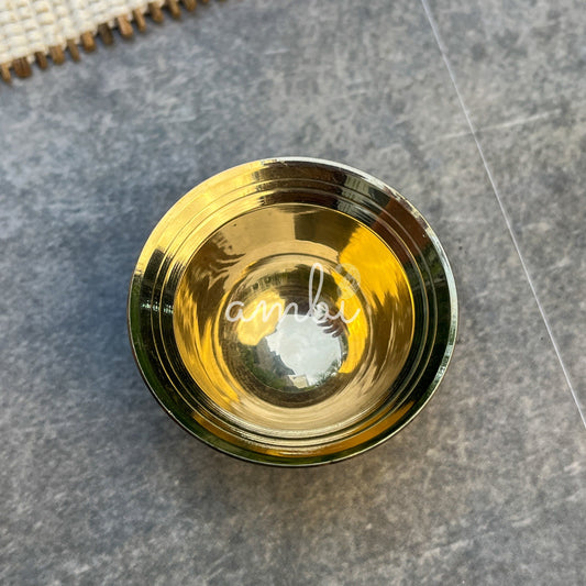 Ambi Divine Pure 100% Brass Small Prasad Katori / Dip Bowl - Set of 4