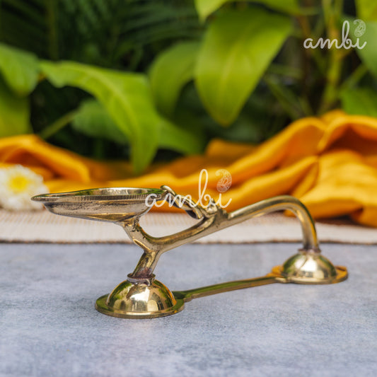 Ambi Divine Spoon Shaped Long Handle Dhoop / Aarti Diya - 8.25 Inches