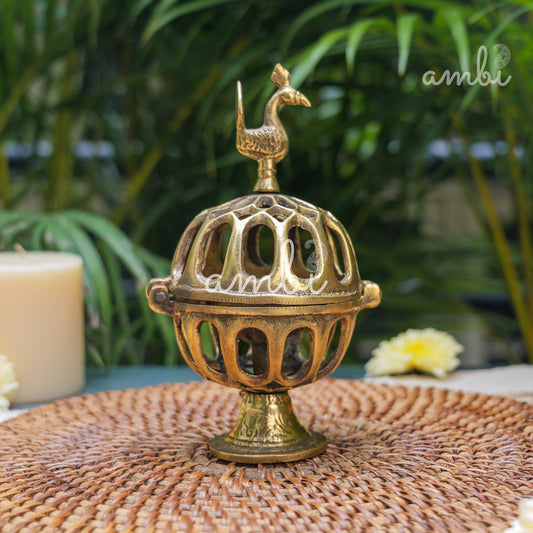 Ambi Divine Pure Brass Vintage Dhoop Dani Incense Burner