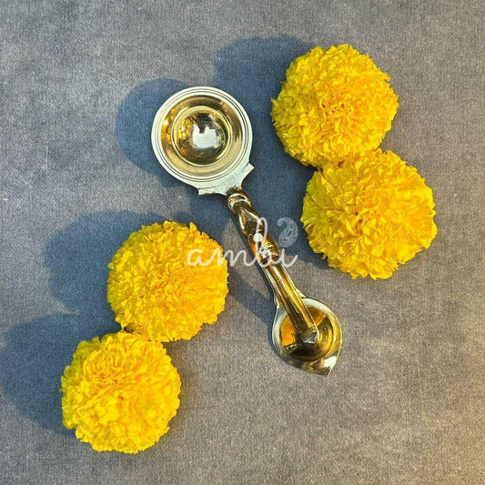 Ambi Divine Pure Brass Dhoop Aarti Diya with Handle