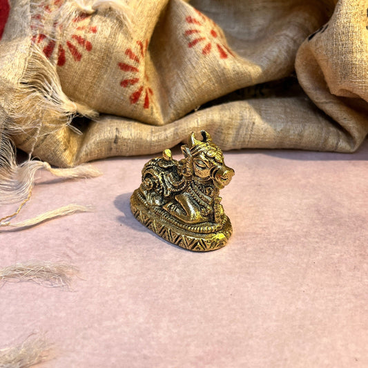 Ambi Divine Pure Brass Nandi Maharaj Murti – 124 Grams