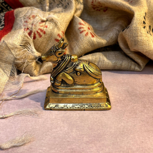 Ambi Divine Pure Brass Nandi Maharaj Murti – 447 Grams