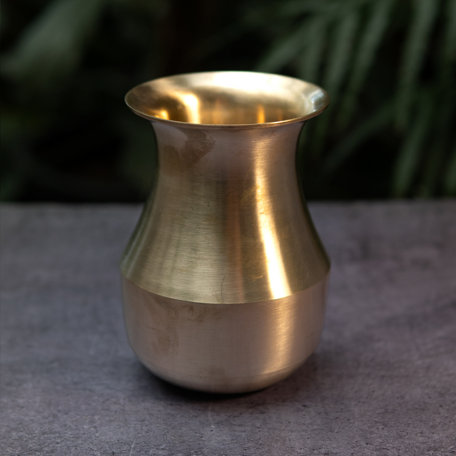 Ambi Divine Elegant Traditional 100% Pure Kansa Parsi Satari Big Lota -Tumbler / Glass - 470 ML