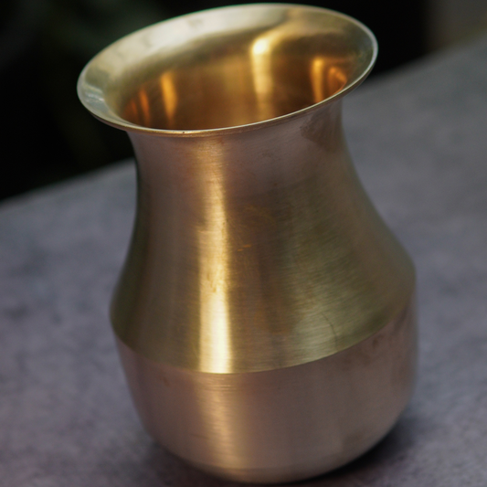 Ambi Divine Elegant Traditional 100% Pure Kansa Parsi Satari Big Lota -Tumbler / Glass - 470 ML