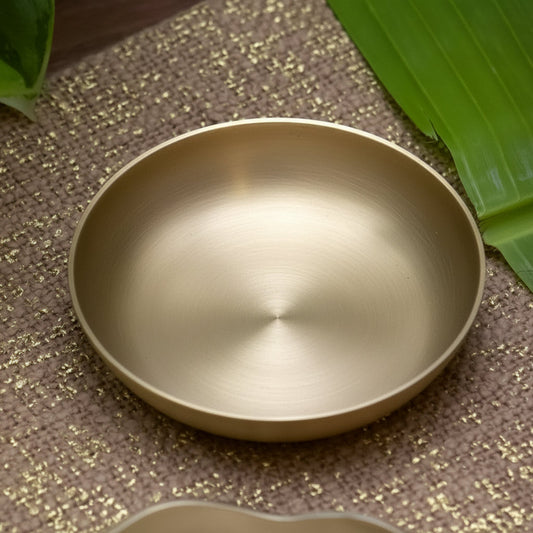AMBI Divine 100% Pure Kansa Pooja Plate – 5 Inch