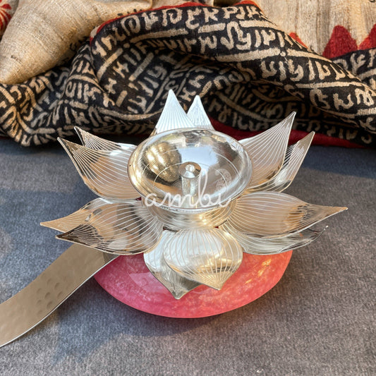 Ambi Divine Lotus Jyot Silver Plated Diya