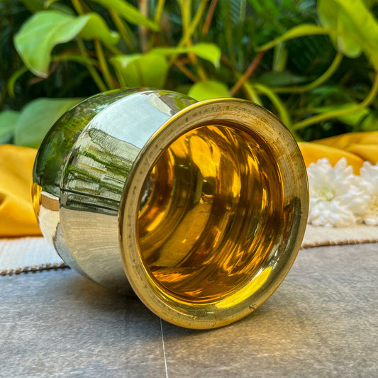 Ambi Divine Elegant Satari Pure 100% Brass Puja Lota (Medium) - 450 ML