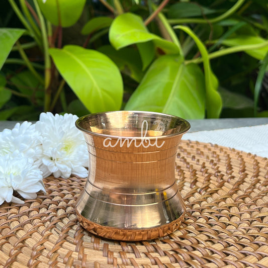 Ambi Divine 100% Pure and Lead Free Elegant Copper Lota Small - 160 ML Capacity - Puja / Suryanamaskar