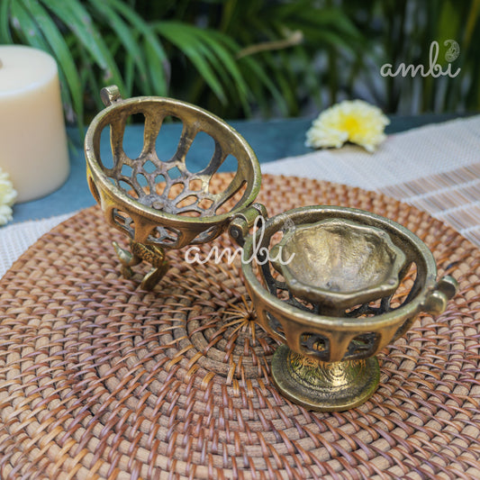 Ambi Divine Pure Brass Vintage Dhoop Dani Incense Burner